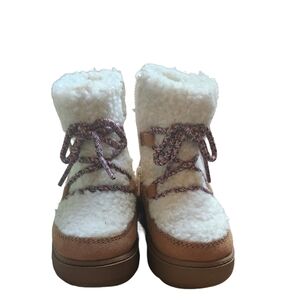 Cat & Jack Girls' Arya Zipper Winter Shearling Style Boots